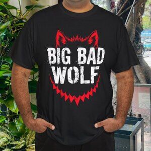 Big Bad And Wolf Costume Funny Wolves Werewolf Cool Dog T-Shirt